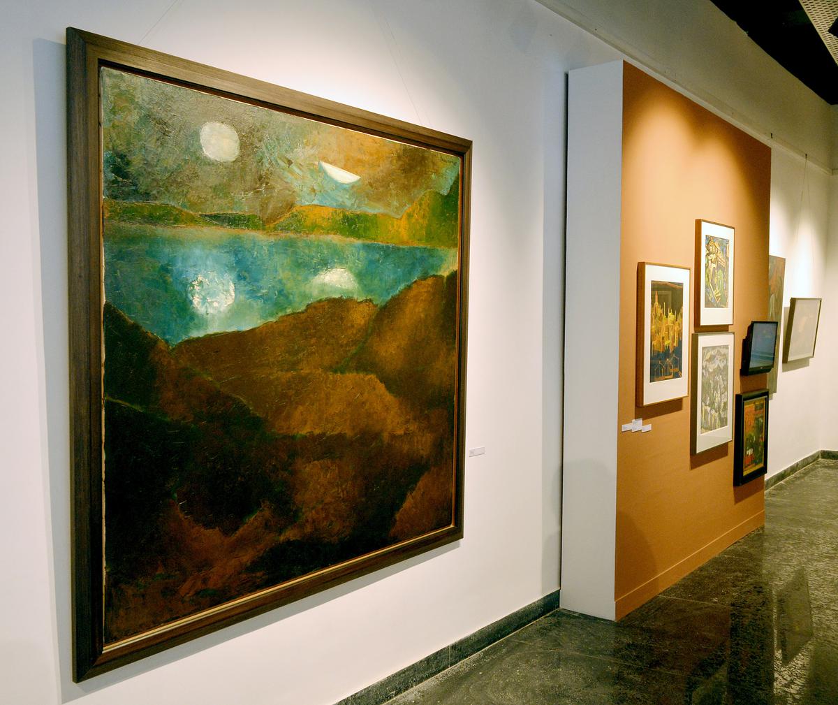 Tamil Nadu, Chennai, 29/11/2023/: ( METRO PLUS ) Paintings and art displayed at Lalit Kala Academy, by Kiran Nadar, founder of Kiran Nadar Museum of Arts, at Madras Art Weekend held , in Chennai. Photo: Ravindran R/The Hindu
